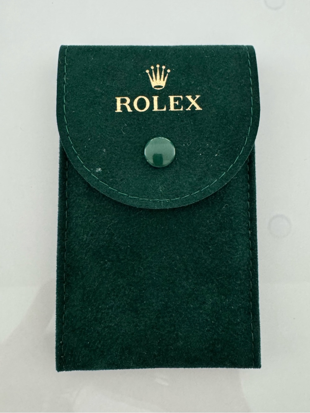 Rolex Watch Travel Jewelry Case Soft Pouch + Insert in Green & Gold - Picture 2 of 8